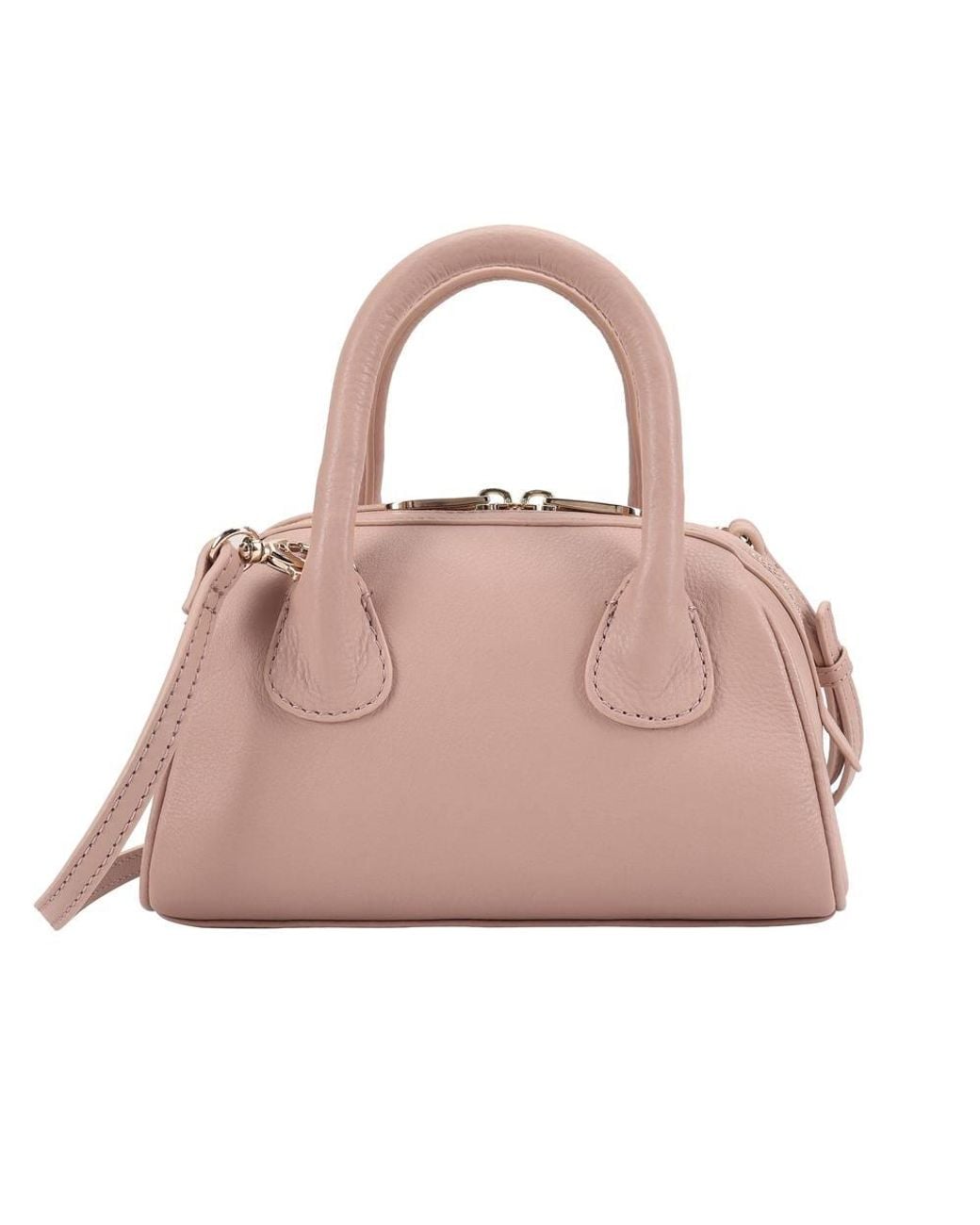 Paul Costelloe Pink Astria Leather Crossbody Bag