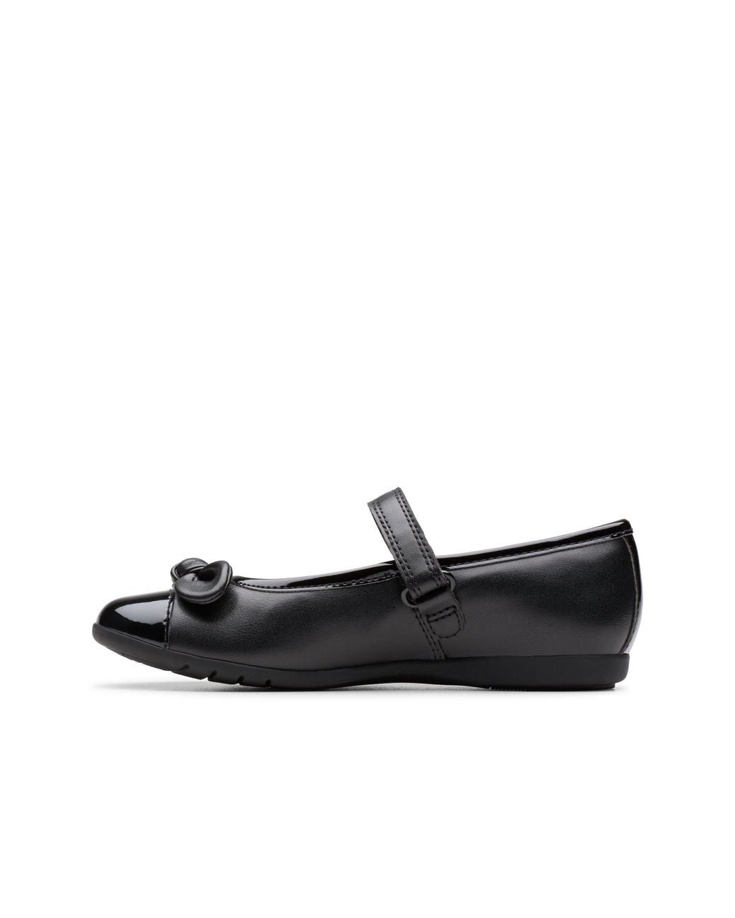 Clarks Black Dance Beam Kid Mary Jane, Riptape, School Shoes