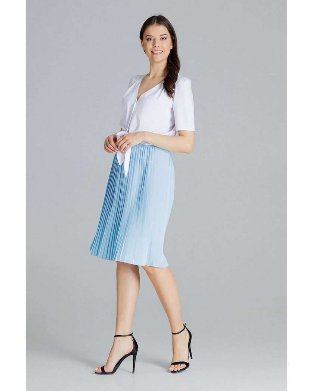 Love Lace White Heart Neck Short Sleeve Button Shirt With Tie Hem