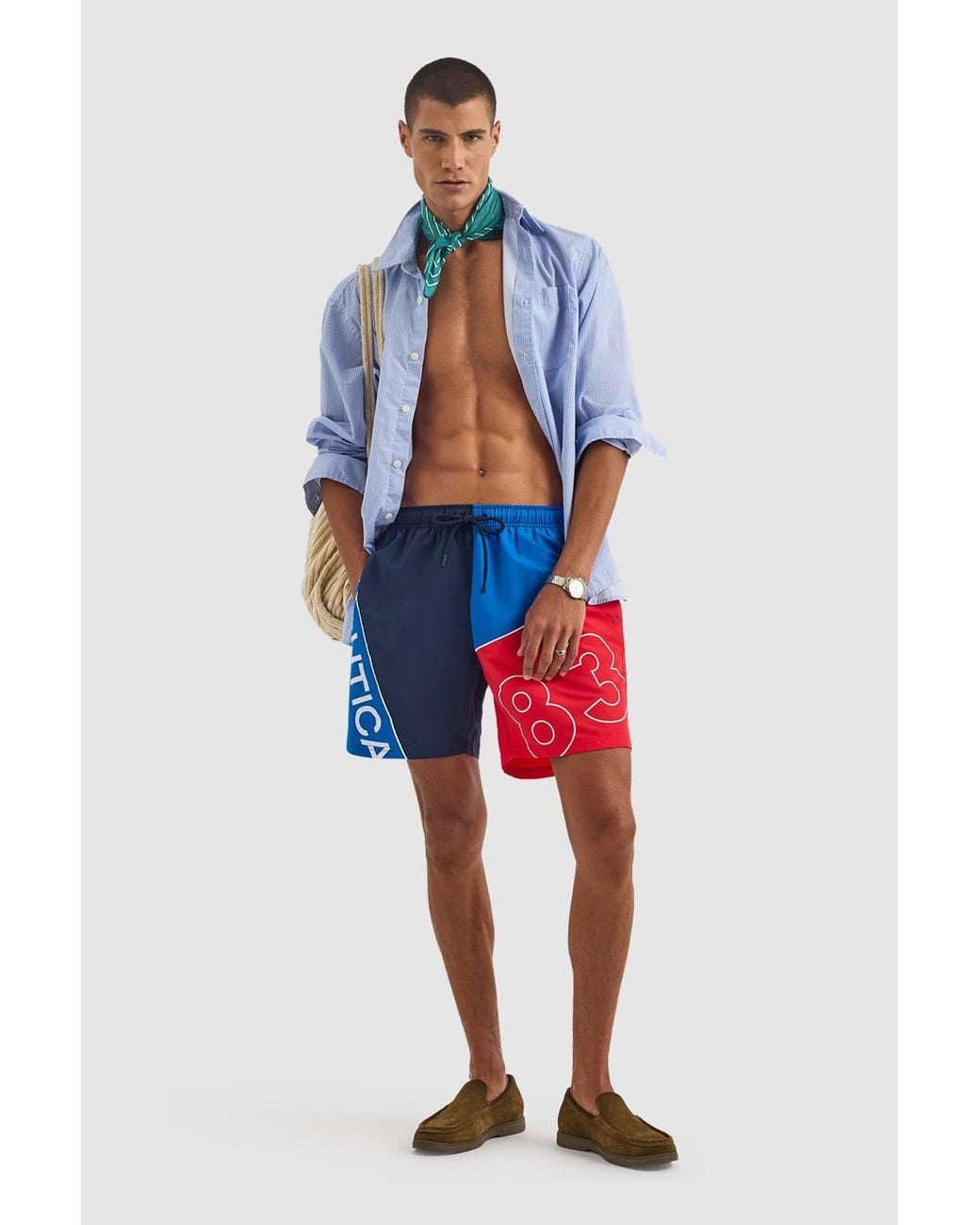 Nautica Blue Mingan Swim Short for men