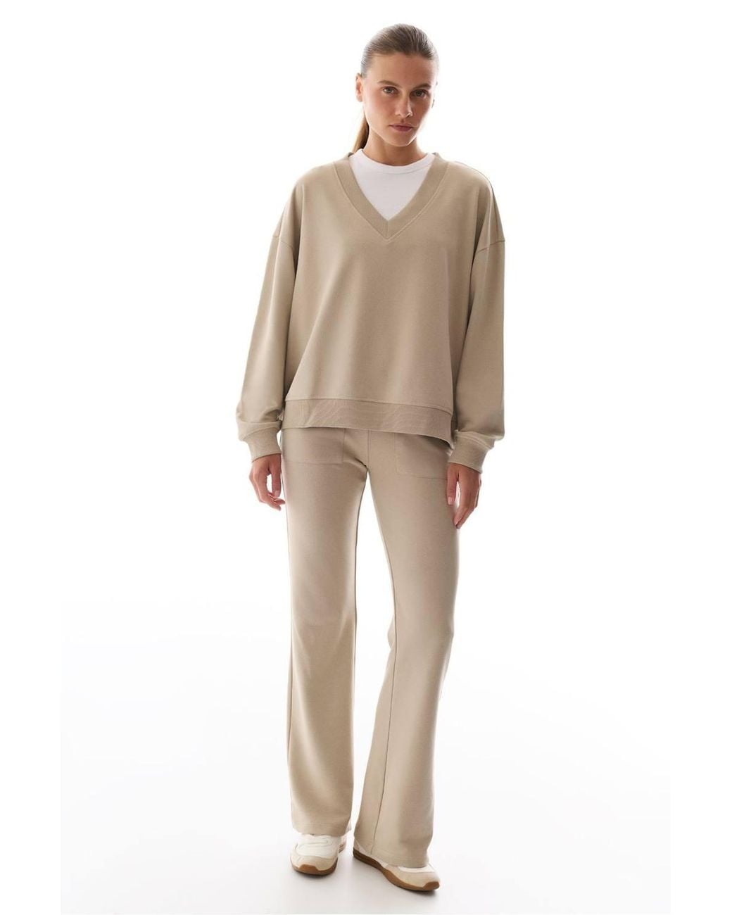 Penti Natural Wide V-Neck Sweatshirt