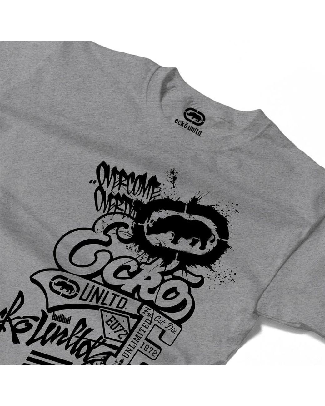 Ecko' Unltd Gray Logo'D Up T-Shirt for men