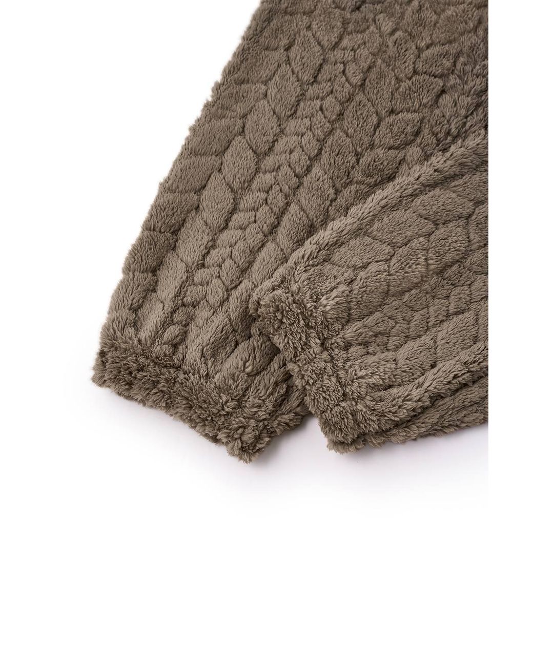 MODISHION Brown 2-Piece Fluffy Loungewear Set