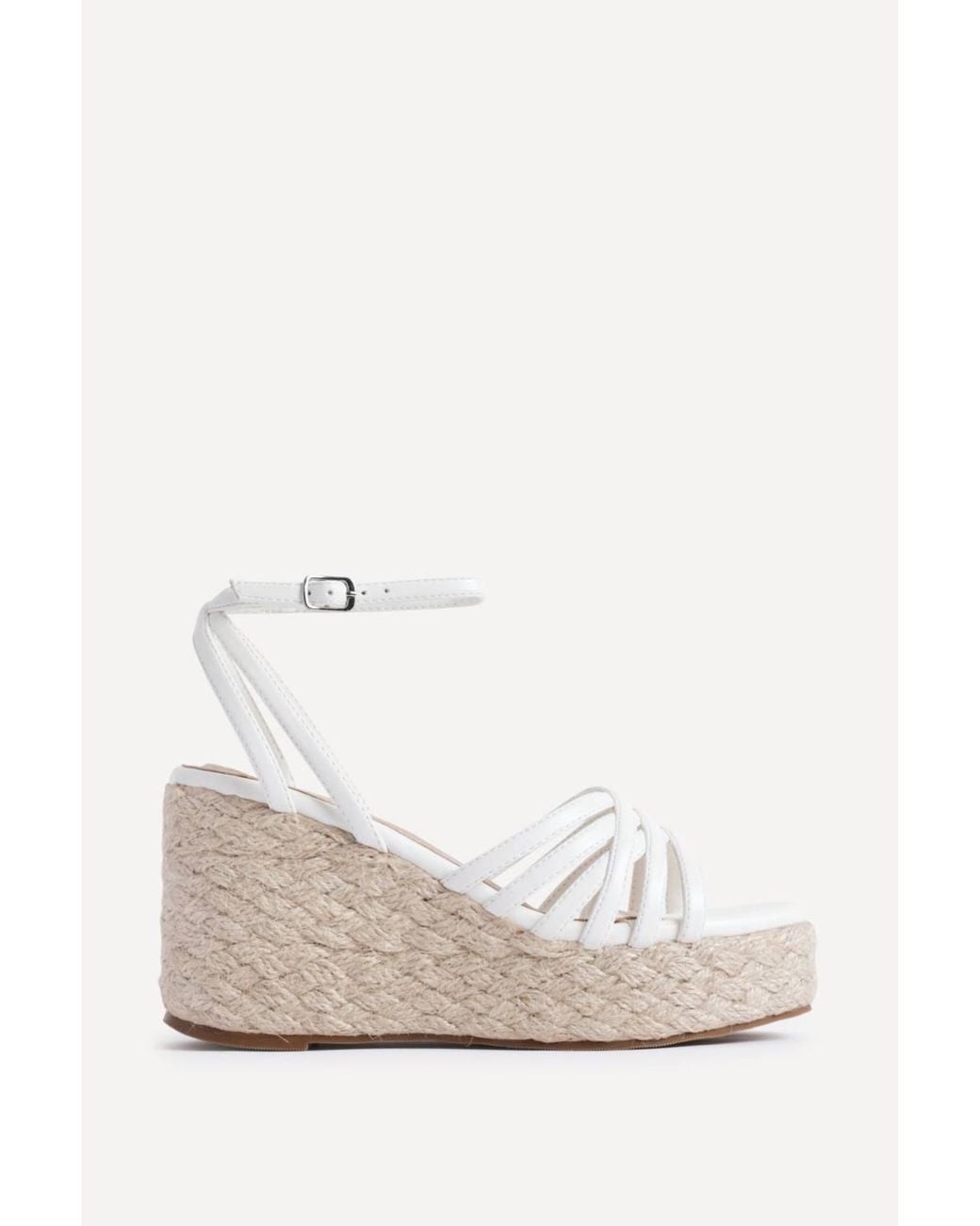Linzi Natural Moment Faux Leather Wedge Sandals