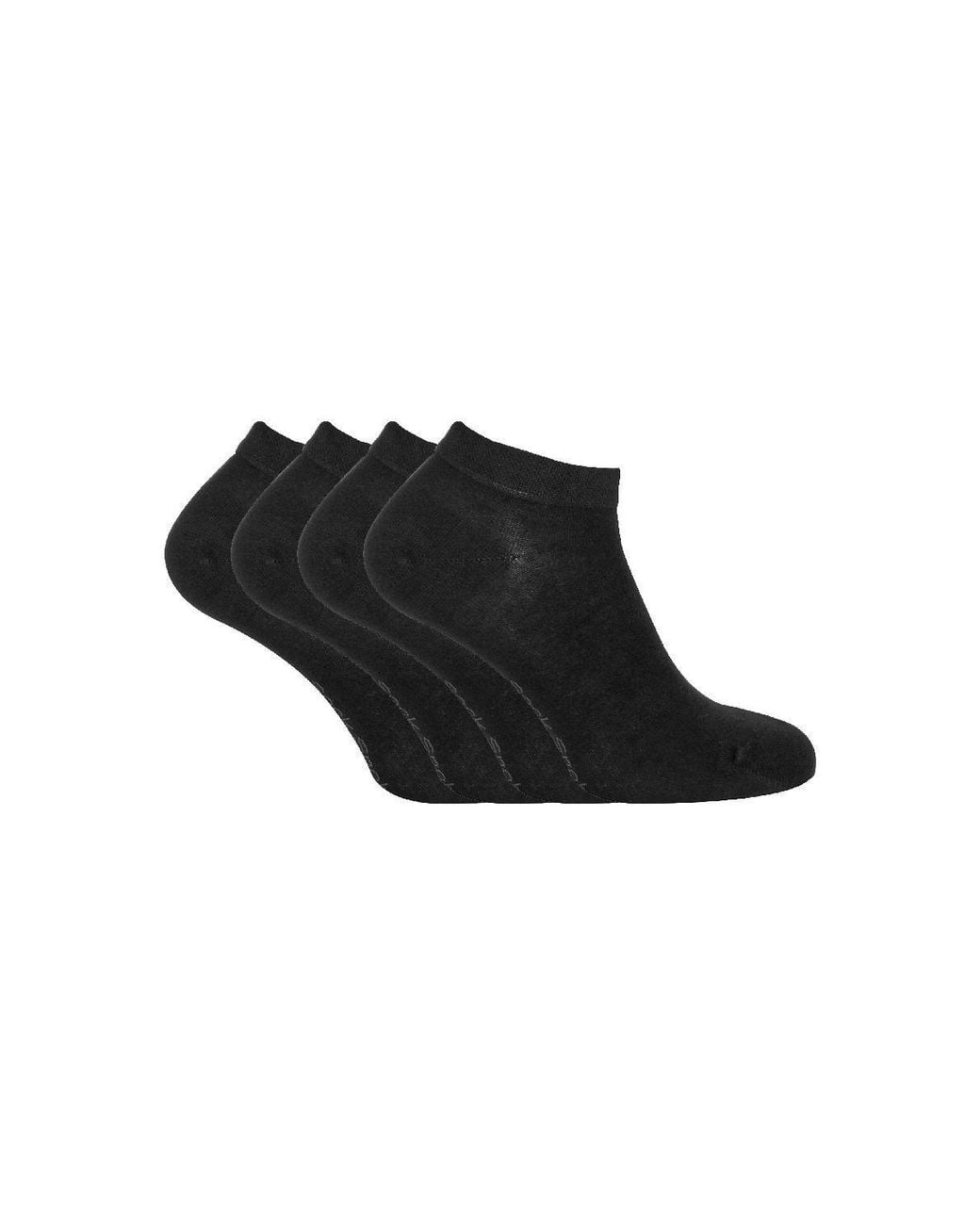 Sock Snob Black 4 Pack Luxury Bamboo Low Cut Trainer Socks