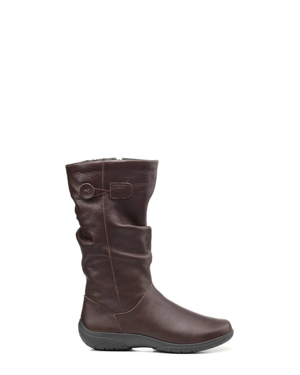 Hotter Brown Extra Wide 'Derrymore Ii Mid Calf Boots