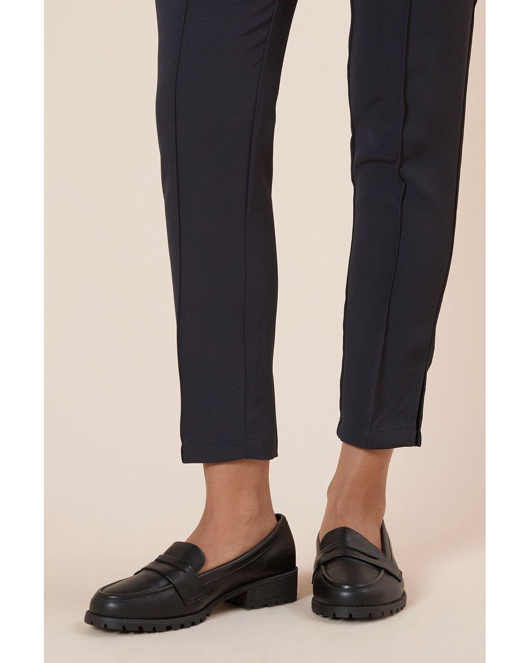 Dorothy Perkins Black Wide Fit Leoni Chunky Loafers