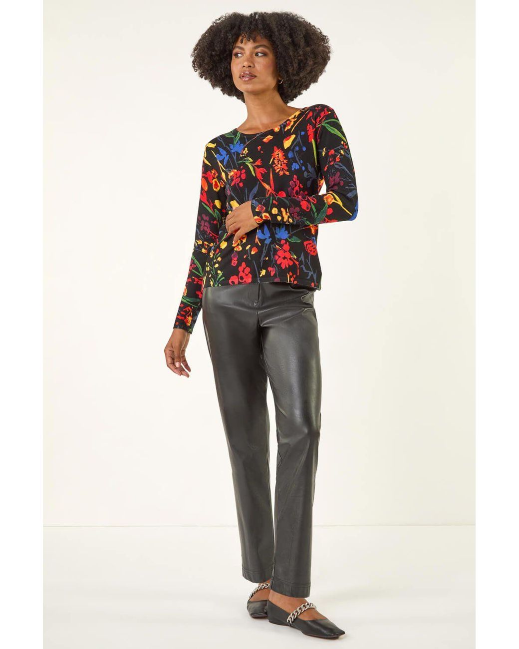 Roman Red Floral Print Soft Knit Jumper
