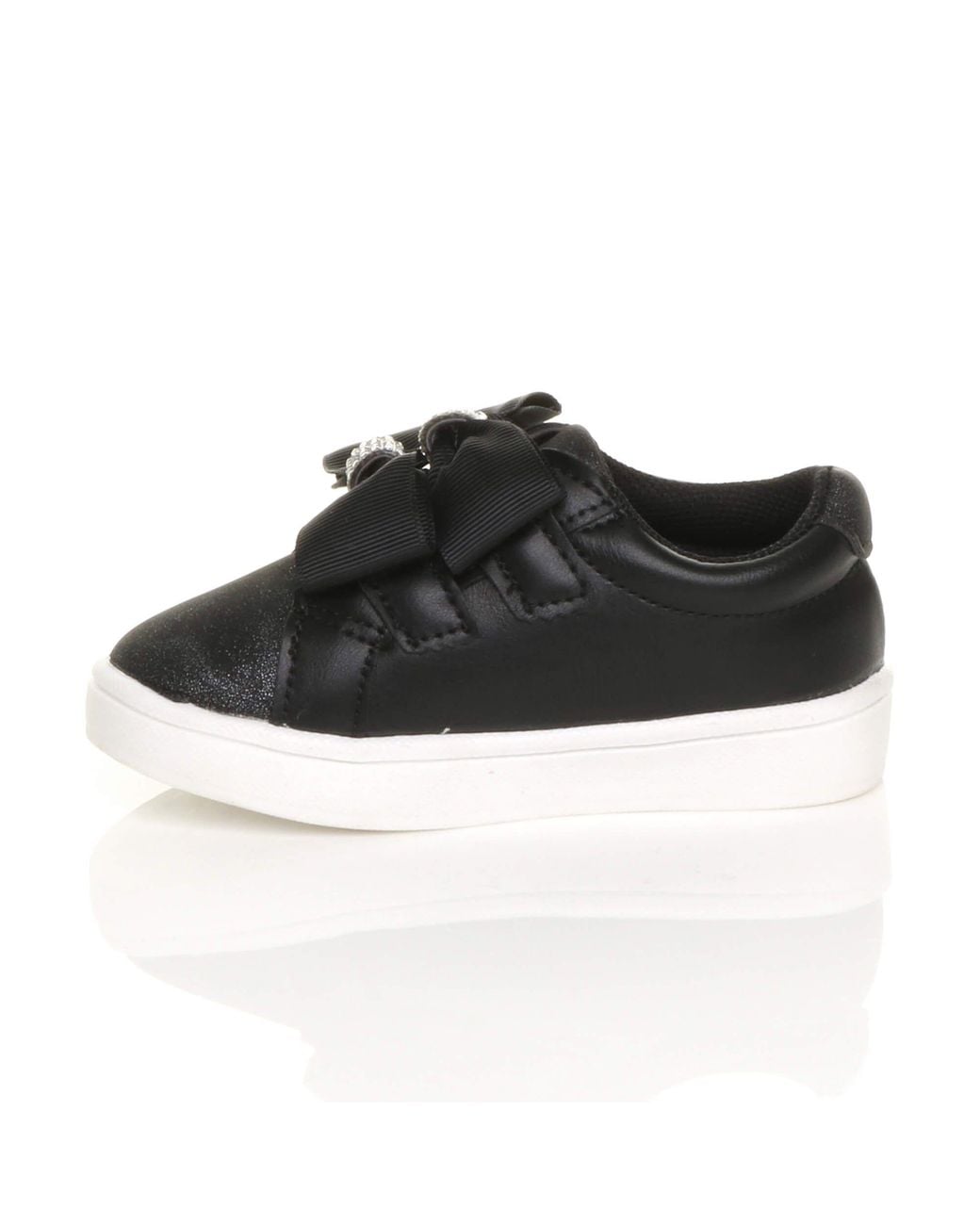 AJVANI Black Touch Close Bow Trainers