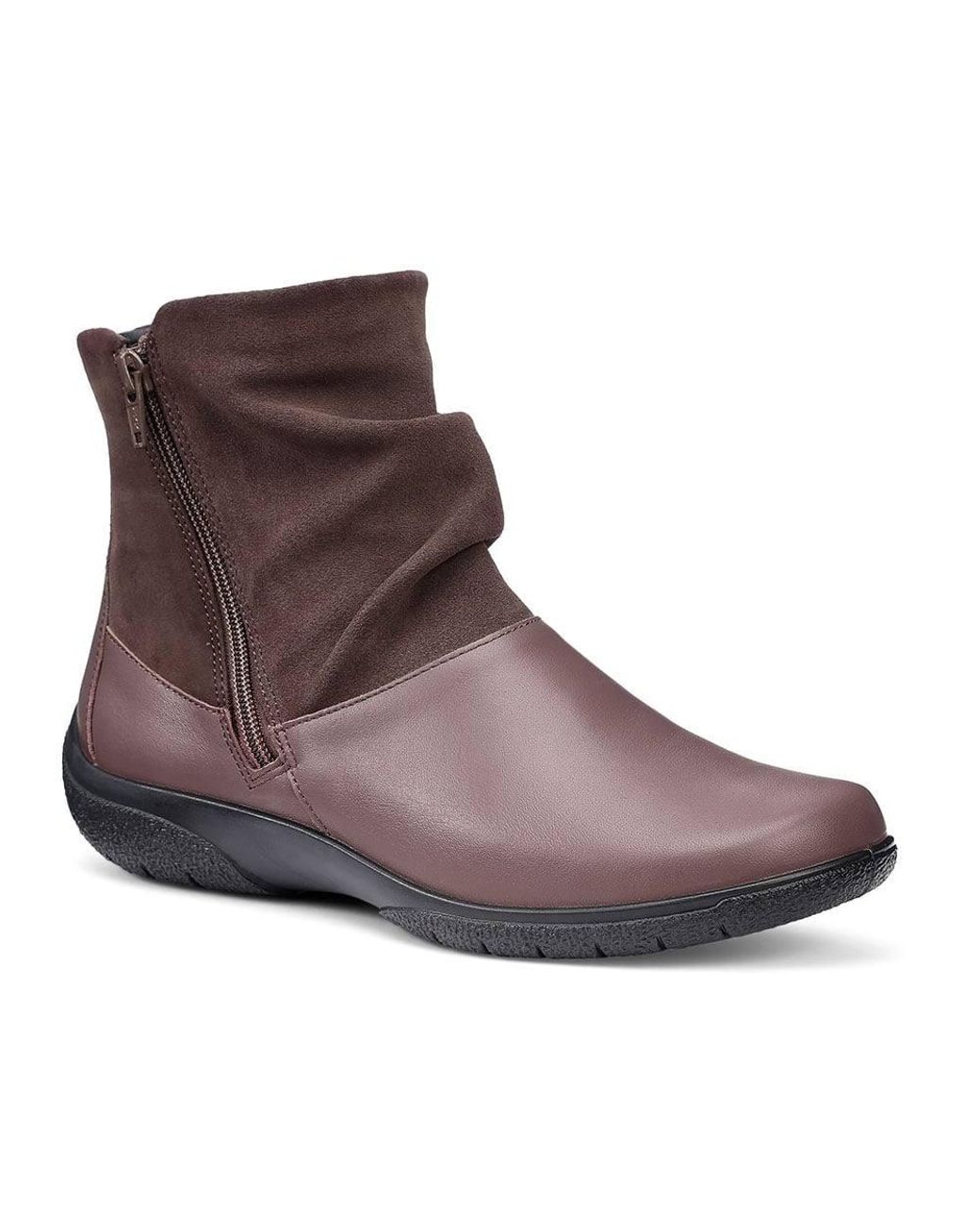 Hotter Brown Wide Fit 'Whisper' Ankle Boots