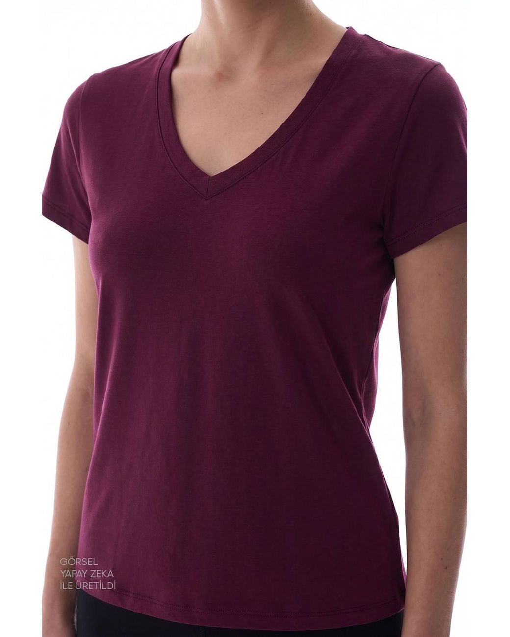 Penti Purple Modal V-Neck T-Shirt