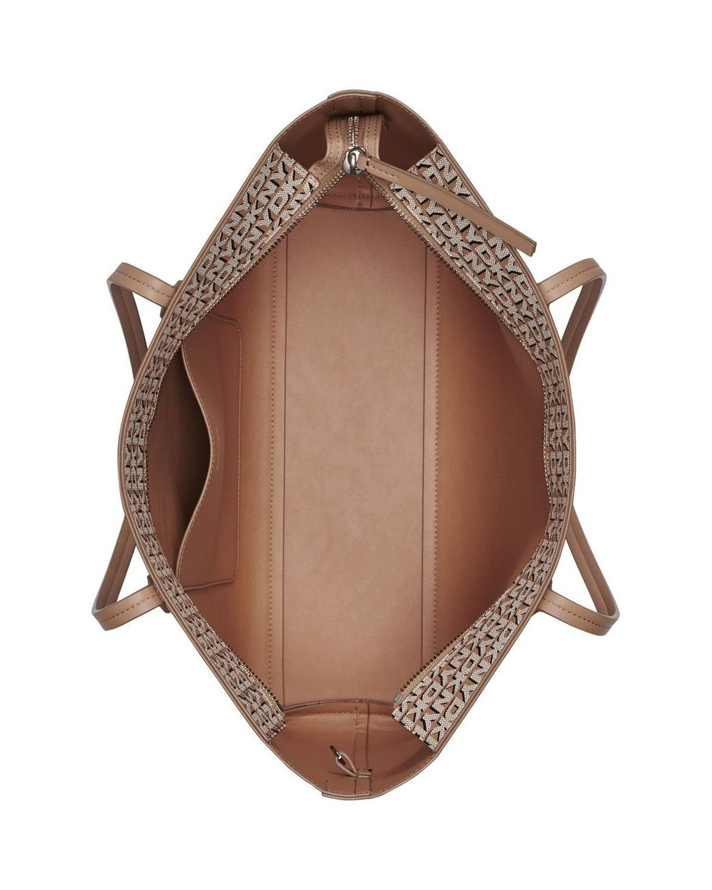 DKNY Brown Saige Top Zip Tote Bag Cappuccino