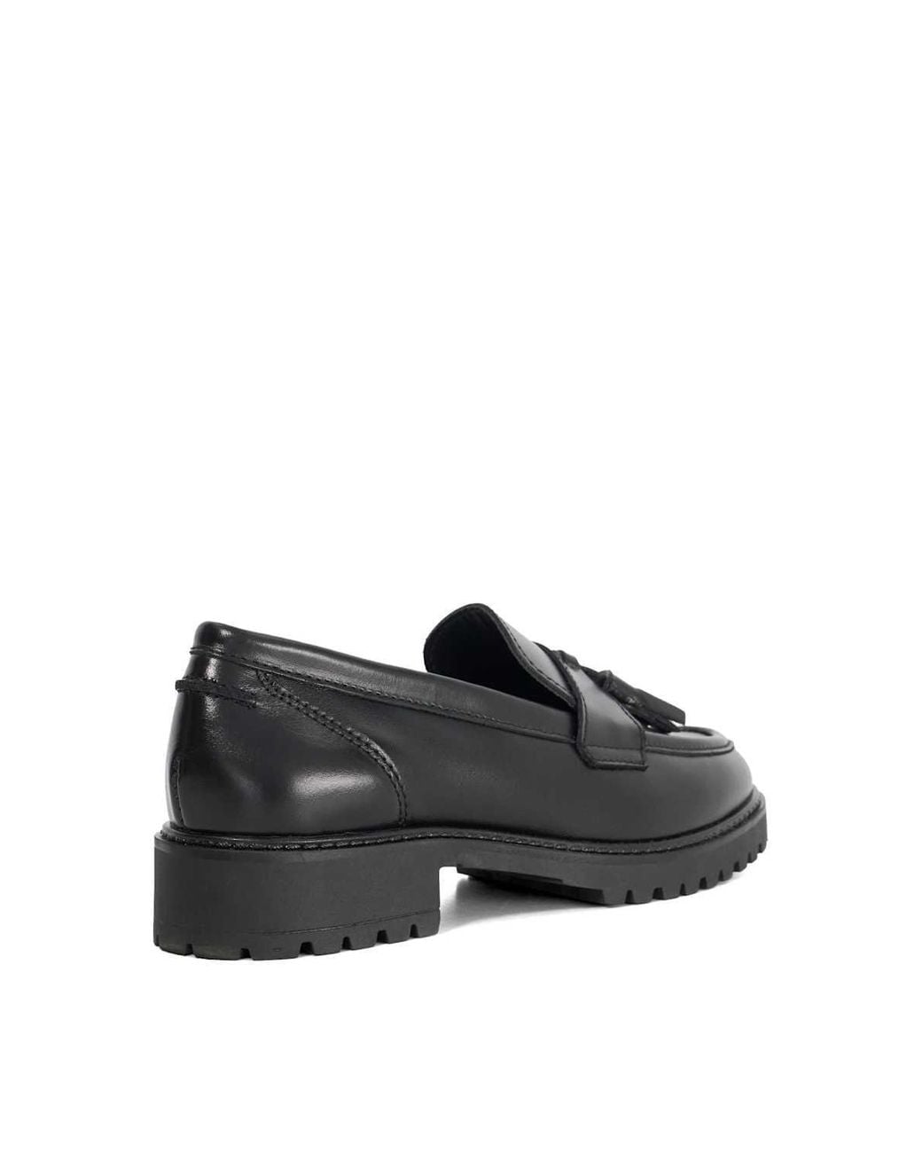 Dune Black Wide Fit 'Gracelyn' Leather Loafers
