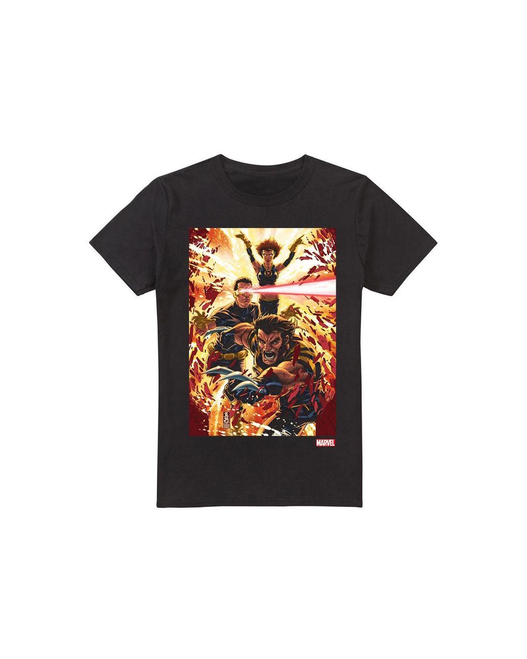Marvel Gray Wolverine Cyclops Jean Cover T-Shirt for men