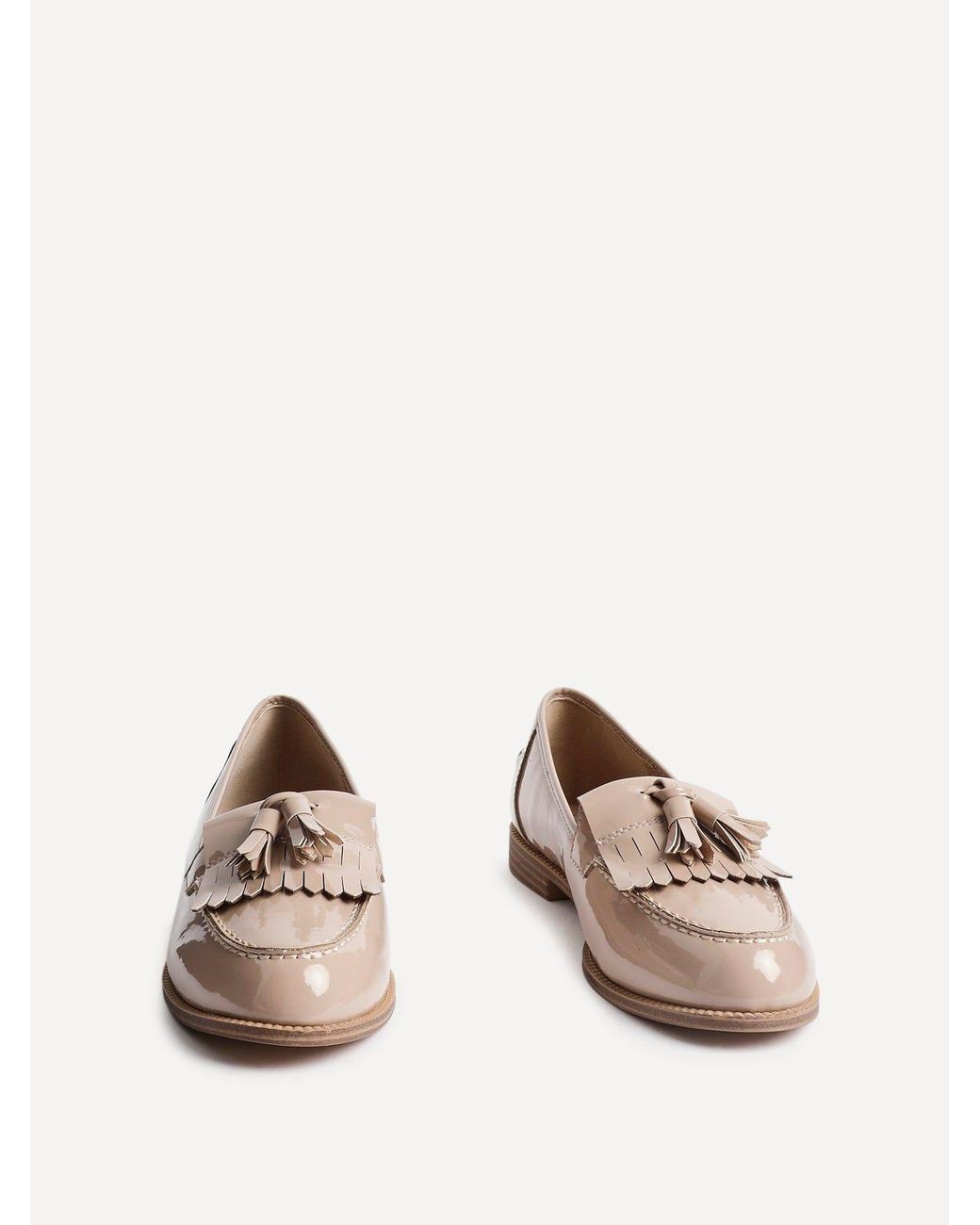 Linzi Natural Rosemary Mocha Faux Leather Classic Slip On Loafer