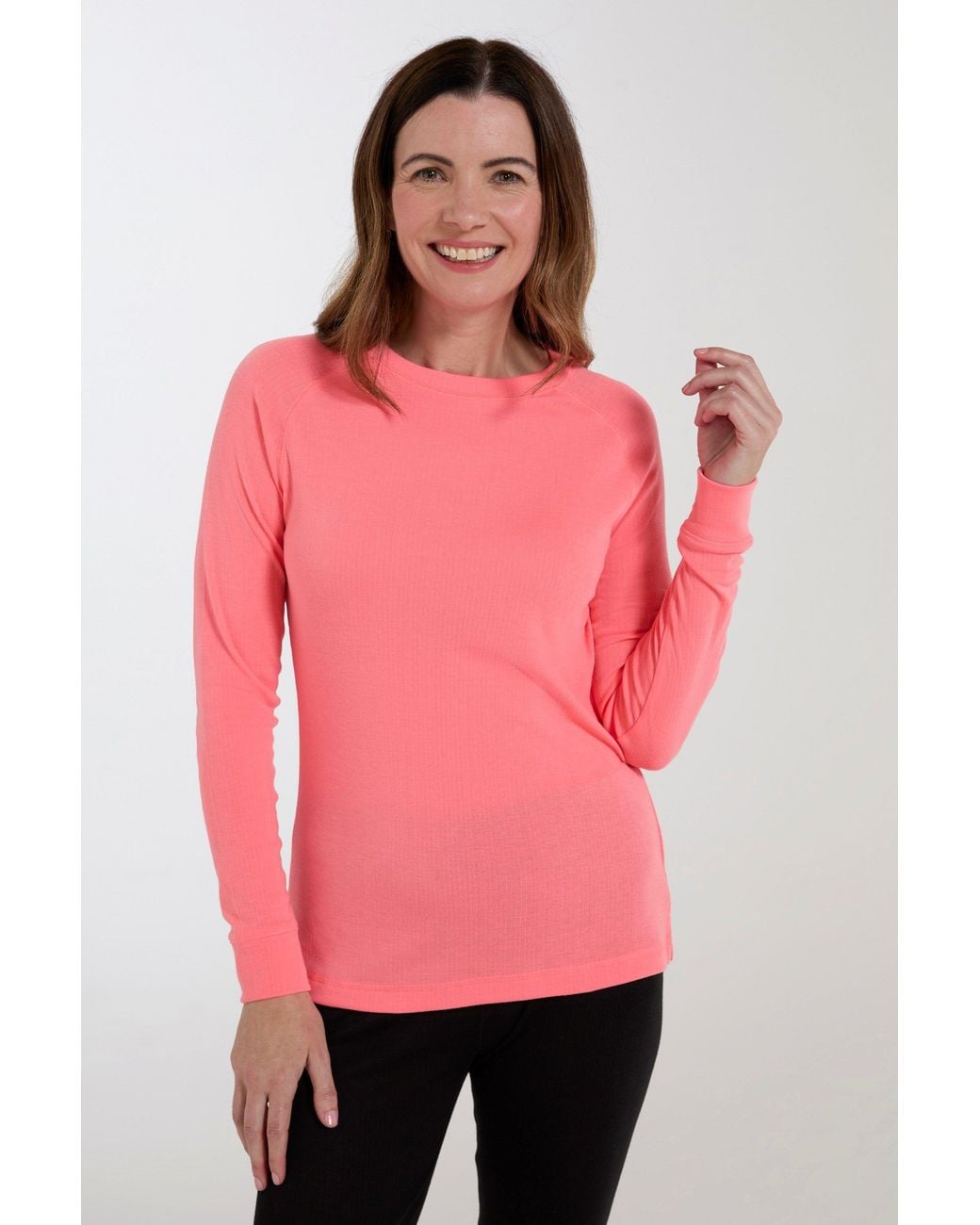 Mountain Warehouse Pink Talus Baselayer Top Long Sleeve Thermal Sweater