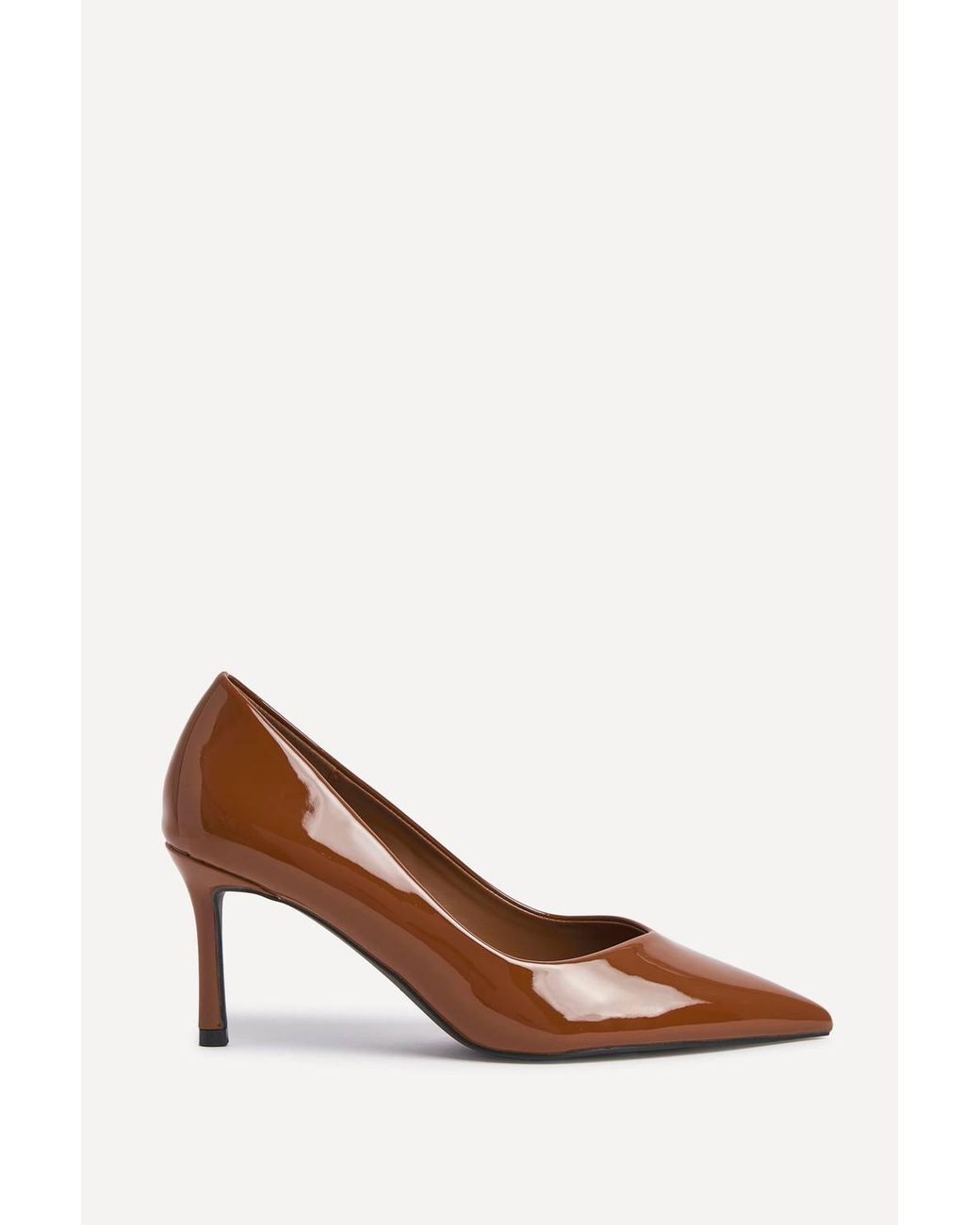 Linzi Brown Classic Cognac Patent Court Heels