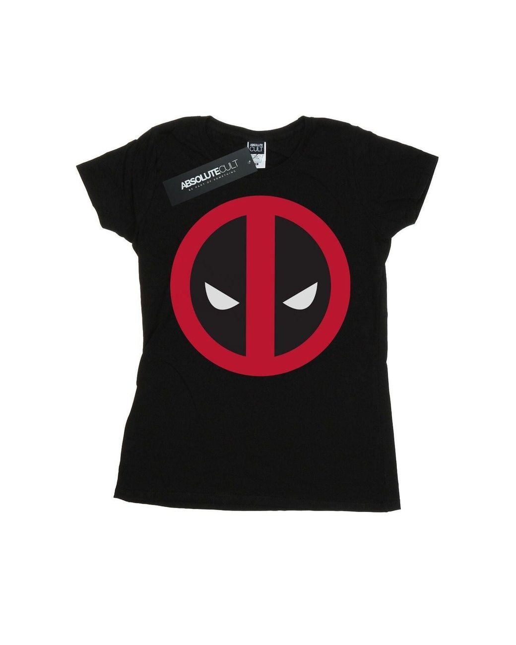Marvel Black Deadpool Large Clean Logo Cotton T-Shirt