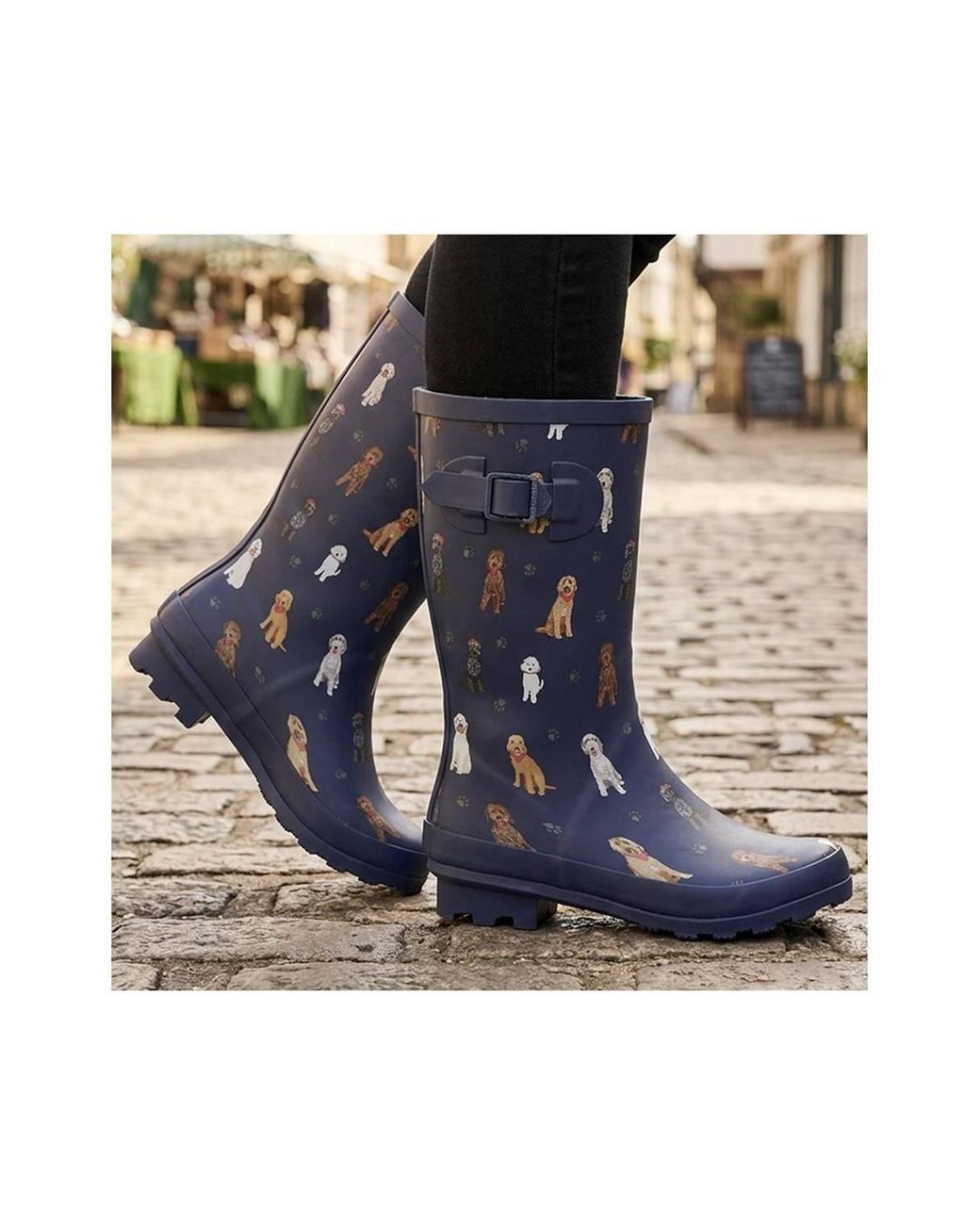 Pavers Blue Waterproof Dog Wellies