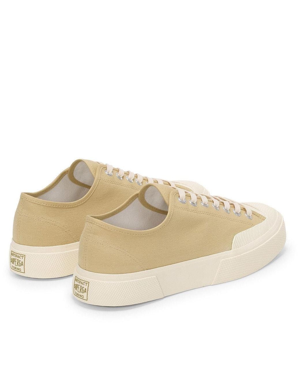 Superga Natural 2432 Works Cotton Canvas Low Cut Trainers for men