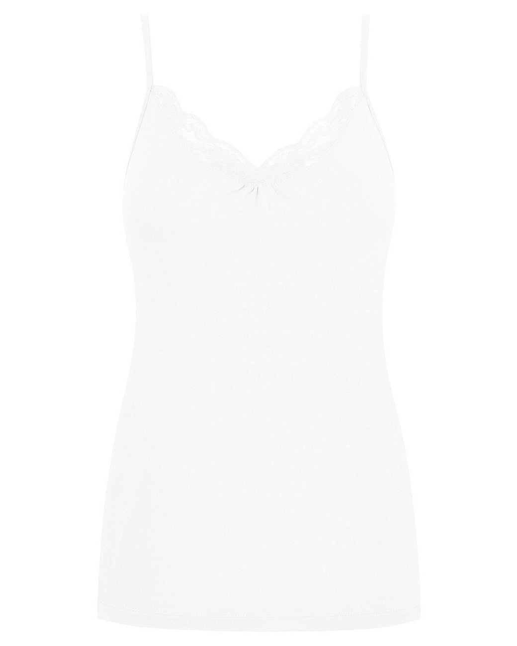 Joe Browns White Basic Adjustable Strap Lace Insert Cami Top