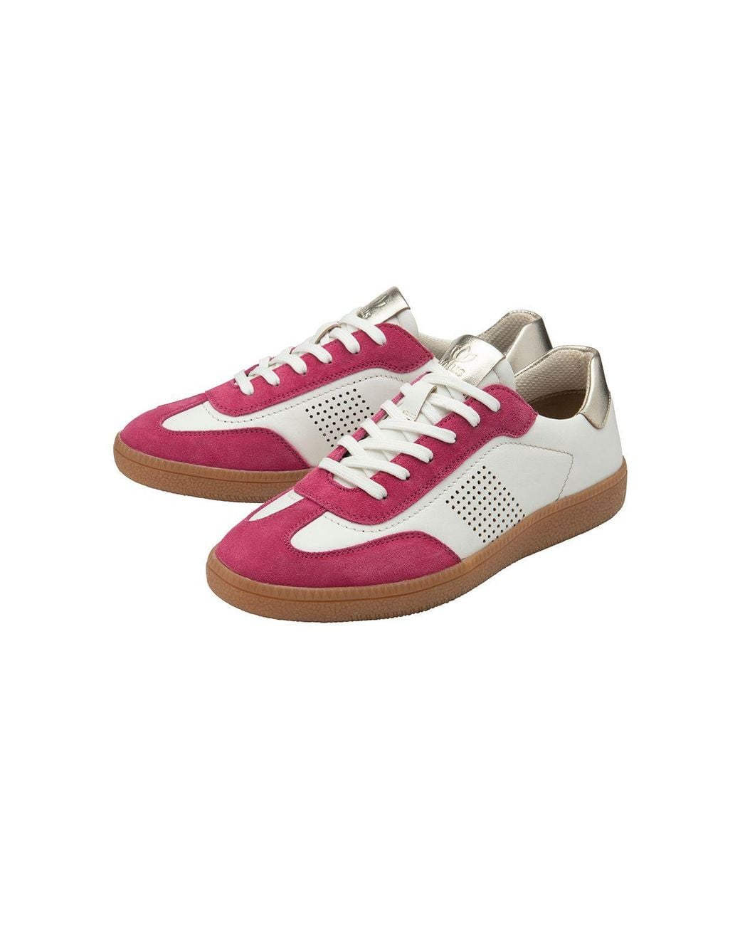 Lotus Pink 'Frapporta' Leather & Suede Trainers