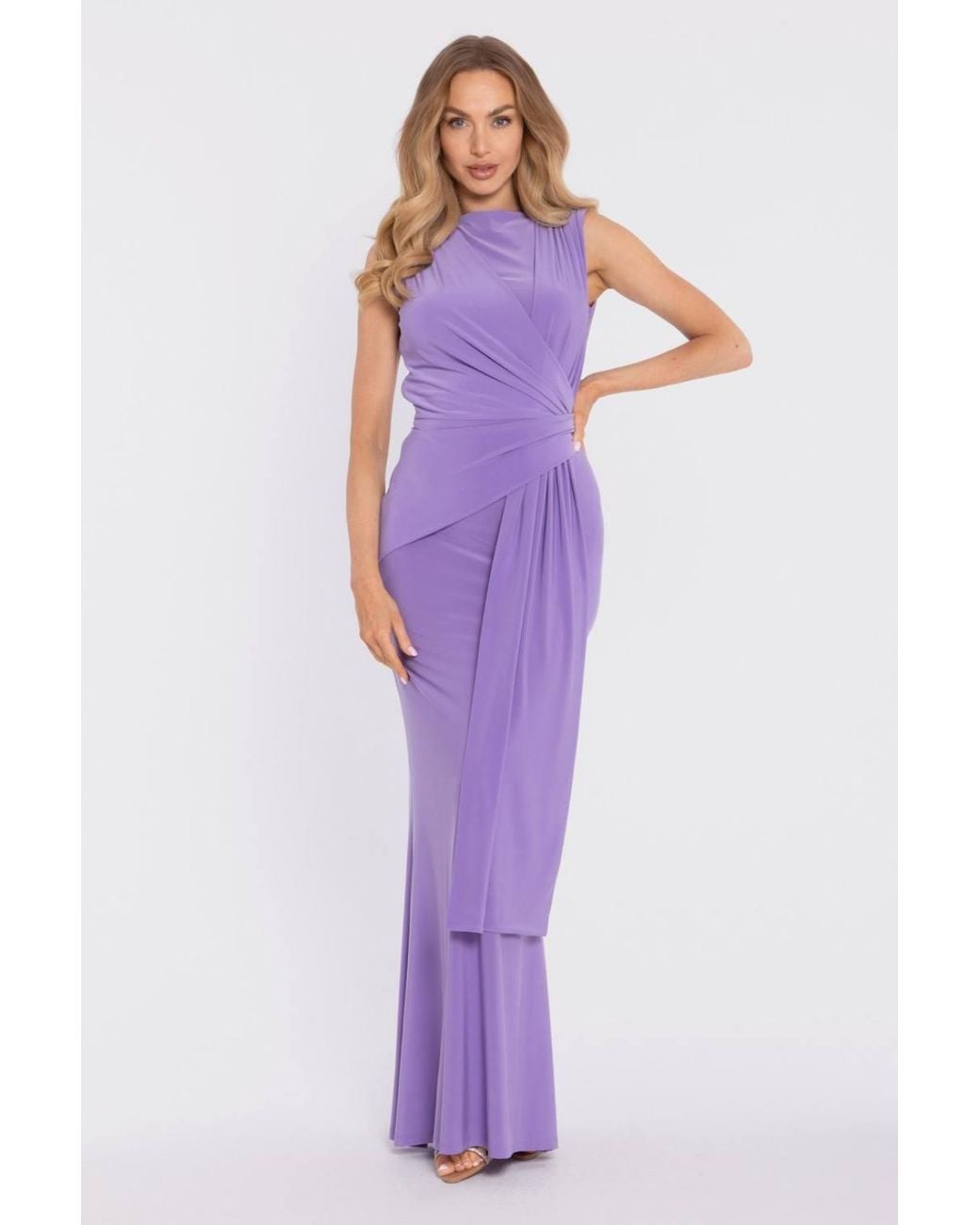 Love Lace Purple Essential Stretch Sleeveless Maxi Dress