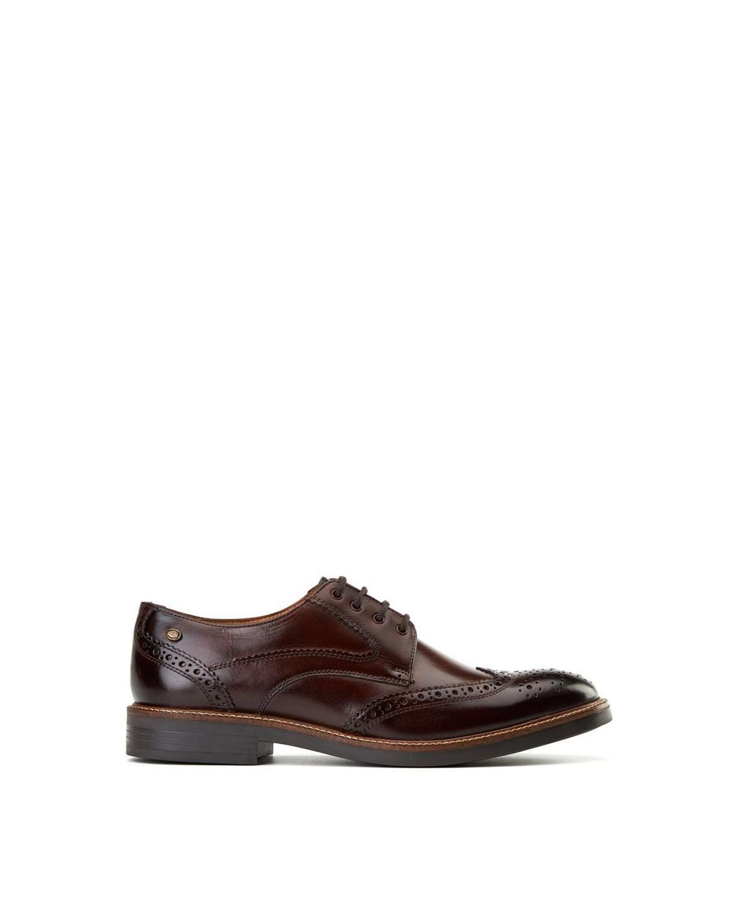 Base London Brown York Brogue Shoe for men