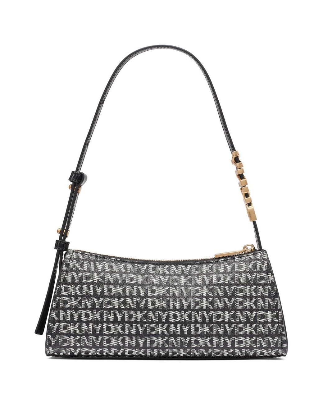 DKNY White Avril Shoulder Hobo Bag Logo