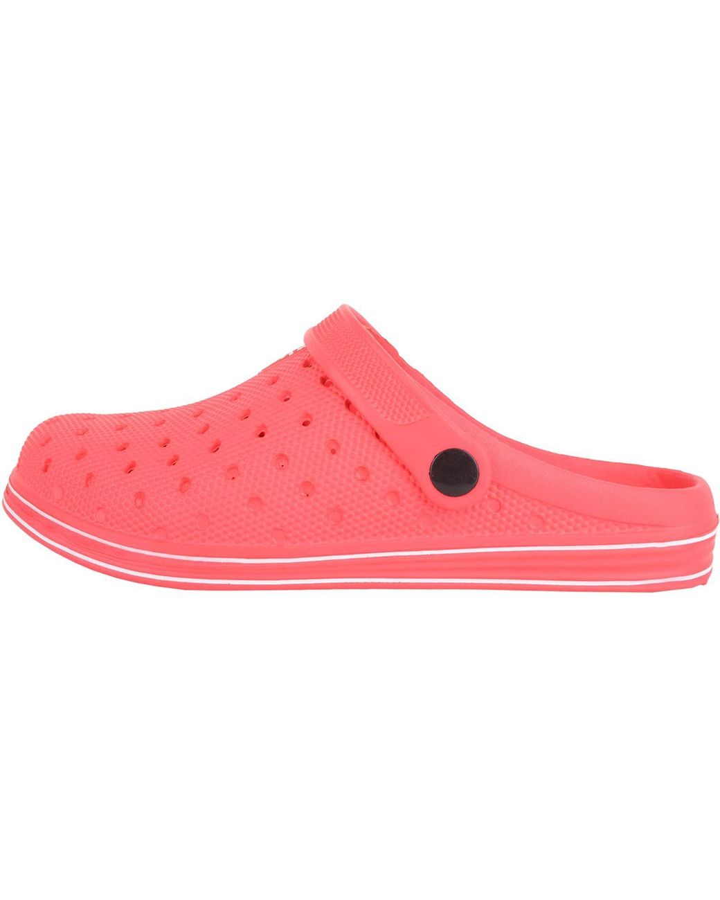 Absolute Footwear White Slip On Garden Summer Pool Clogs Shoes, Adjustable Back Strap