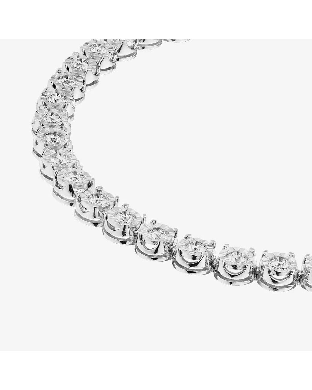 T.H.Baker Metallic 2.00Ct Lab Grown Diamond Tennis Bracelet Lgb18706-200Ch (Sil)