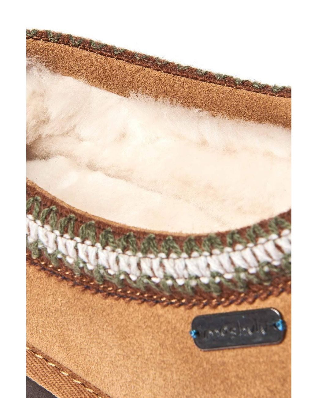 Moshulu Natural 'Seathorn' Leather Sheepskin Mule Slippers for men