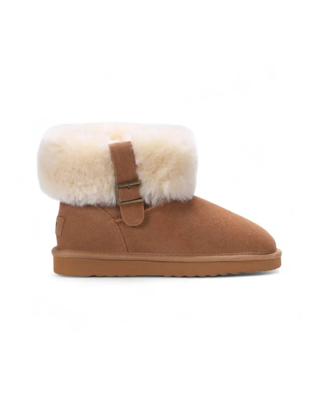 TruClothing Brown Suede Ankle Booties Slip-On Comfort Winter Boots
