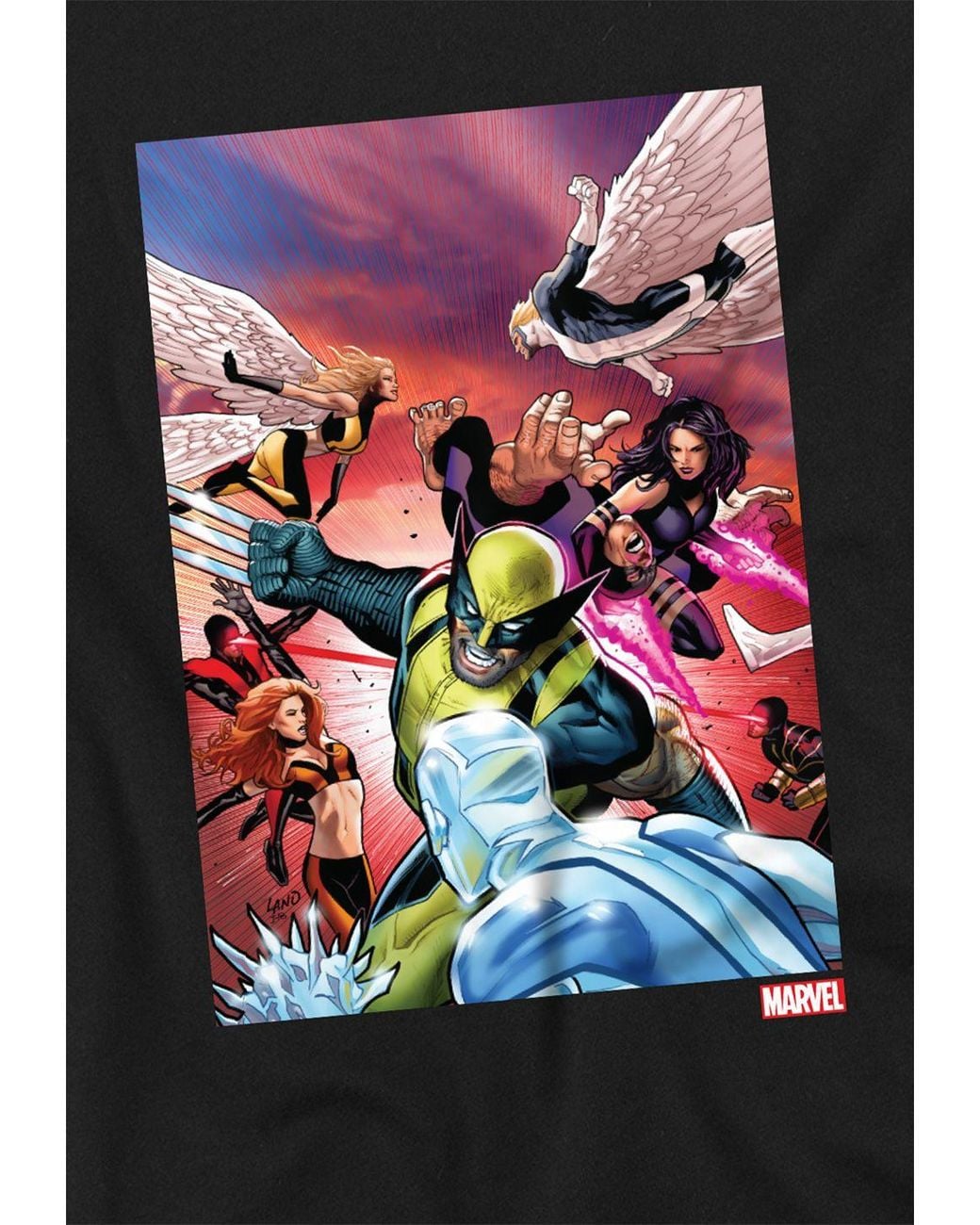 Marvel Black Xmen Team Defend Long Sleeve T-Shirt
