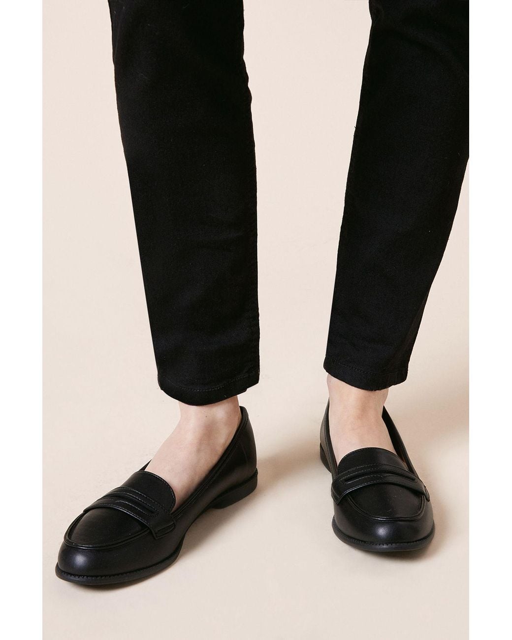 Dorothy Perkins Blue Wide Fit Lara Penny Loafers