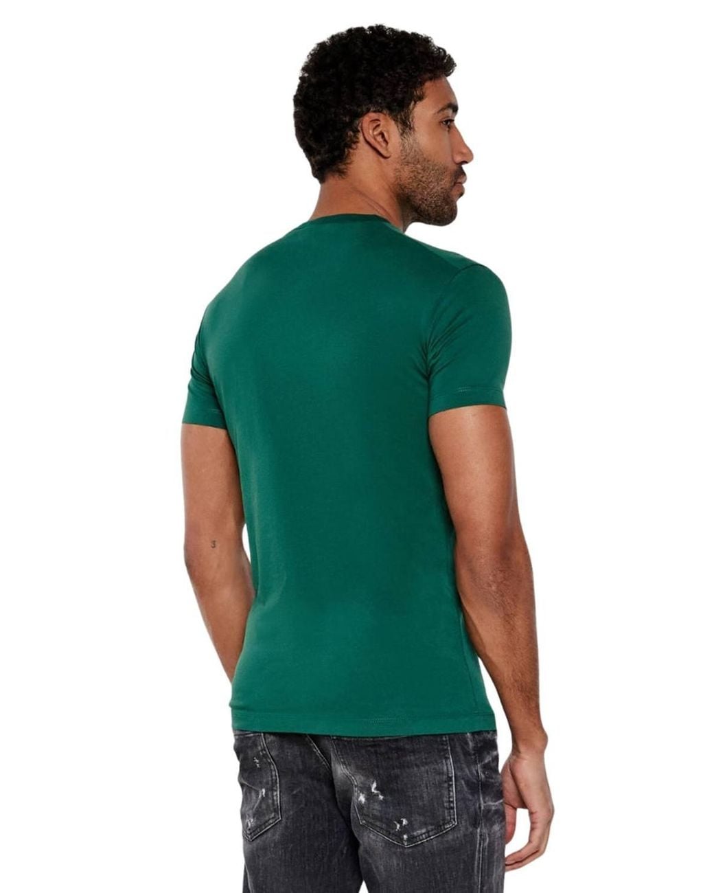 DSquared² Green Milano Short Sleeve Round T-Shirt for men