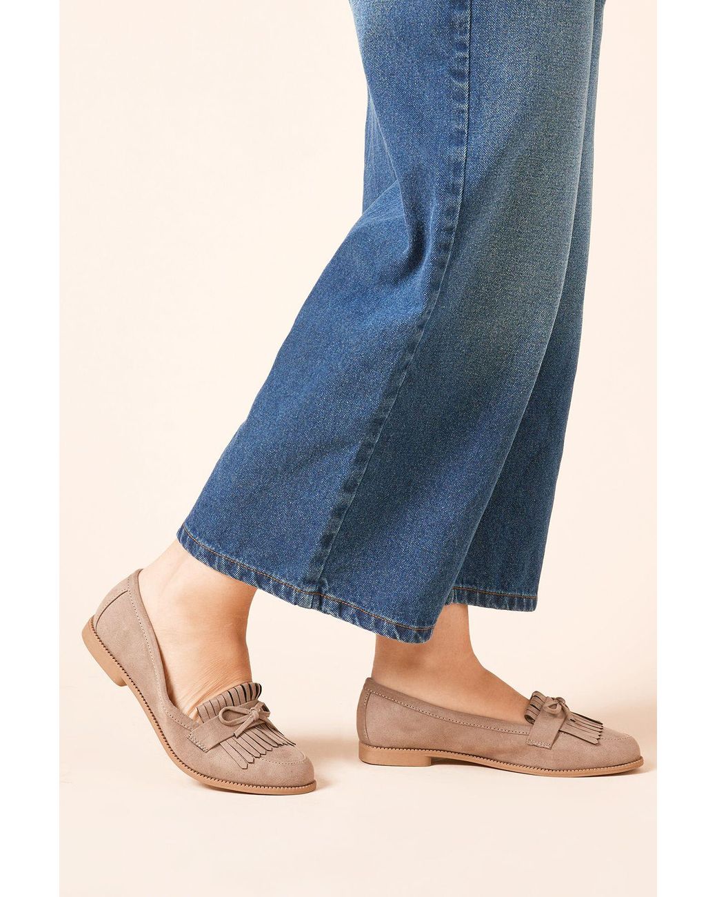 Dorothy Perkins Blue Wide Fit Loretta Tassel Loafers