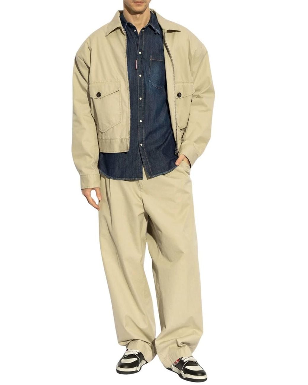 DSquared² Blue Tab Long Sleeve Collared Shirts for men