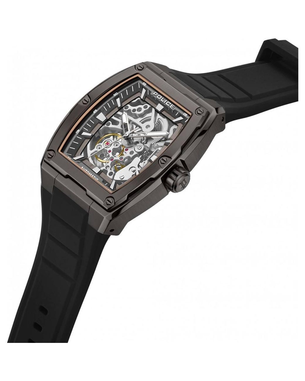 Police Black Pewgr0000903 Skeletor 52Mm Quartz Watch for men