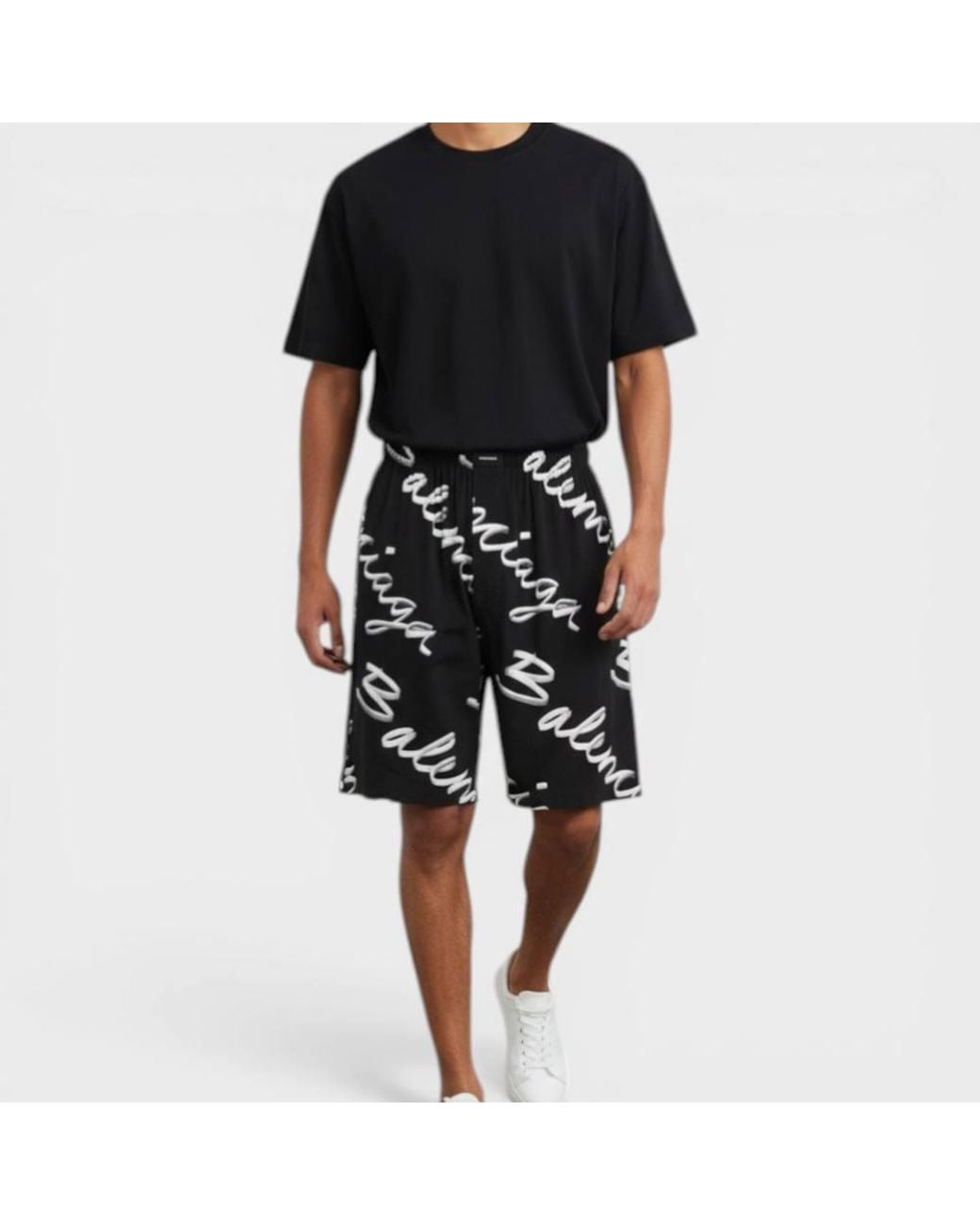 Balenciaga Black Pyjama Shorts