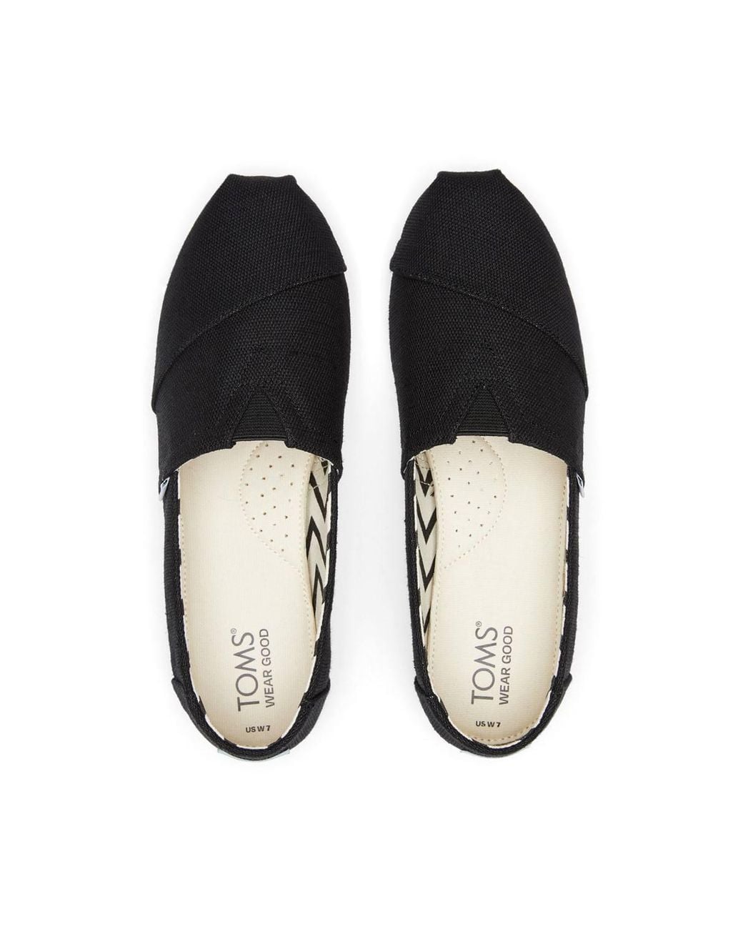 TOMS Black Alpargata Slip On Shoe