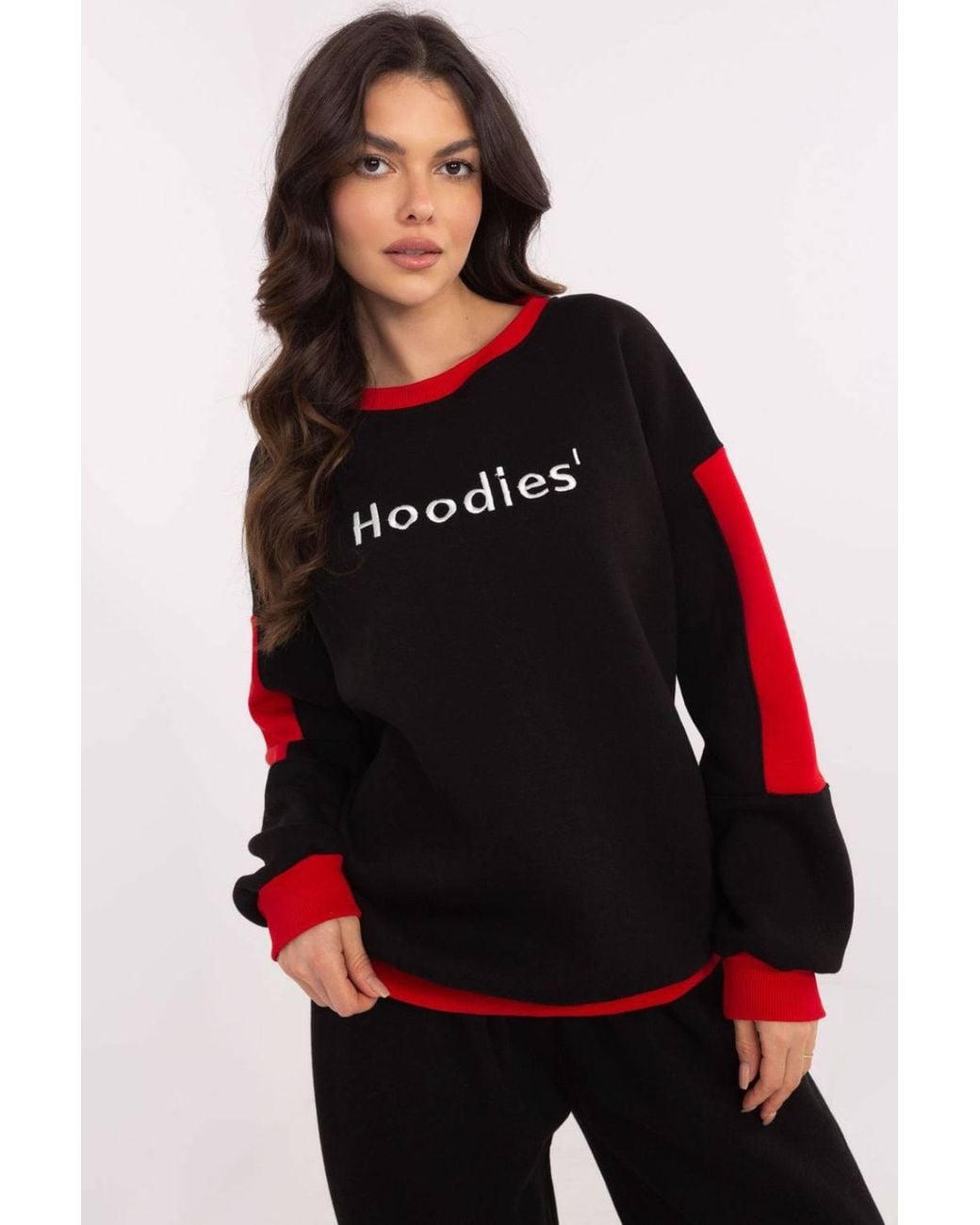 Love Lace Red Casual Cotton Polyester Sweatshirt With Slogan