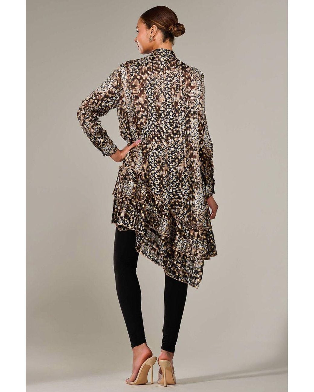 Jolie Moi Natural Dipped Hem Shirt Midi Dress