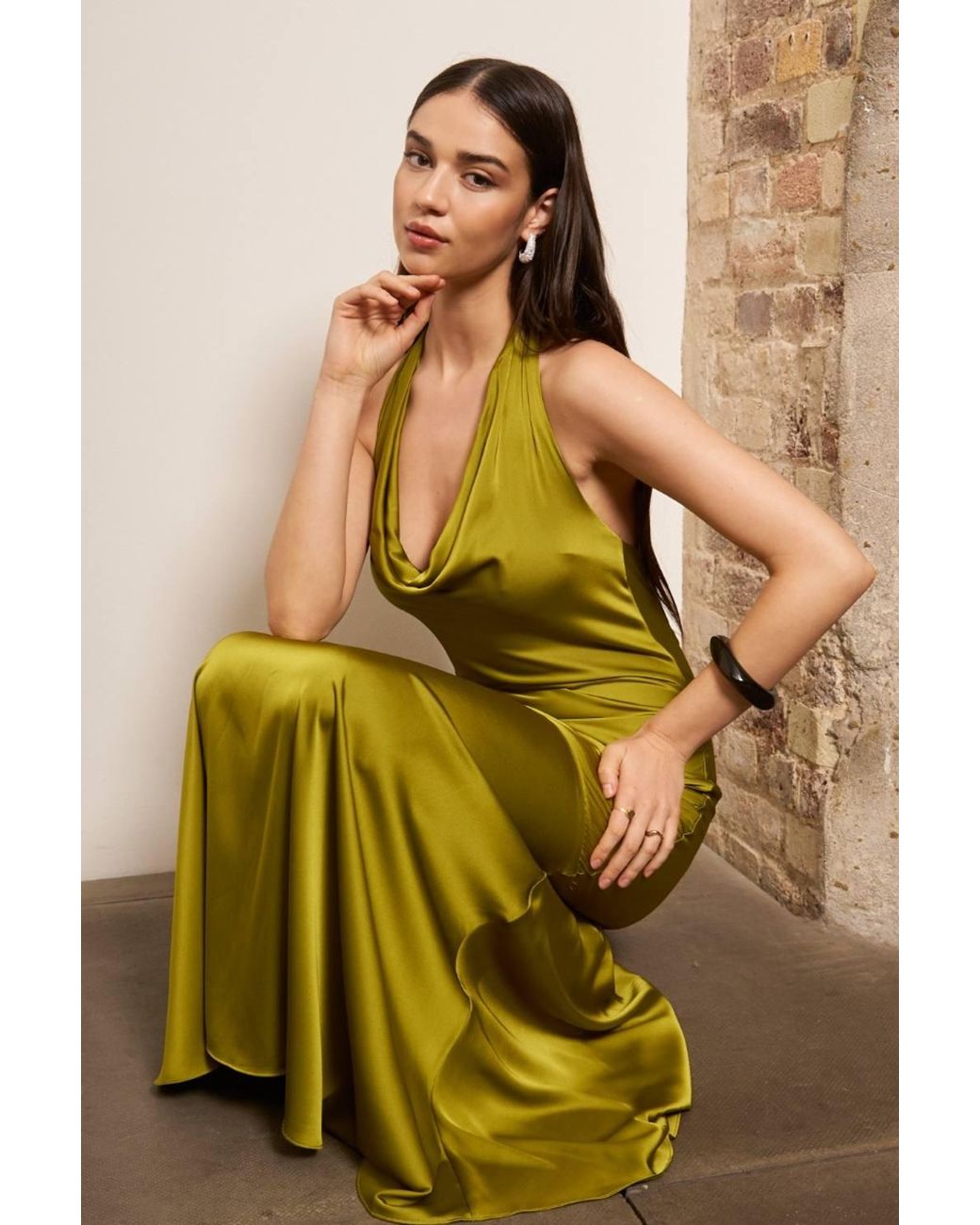 TFNC London Yellow Sabba Maxi Dress