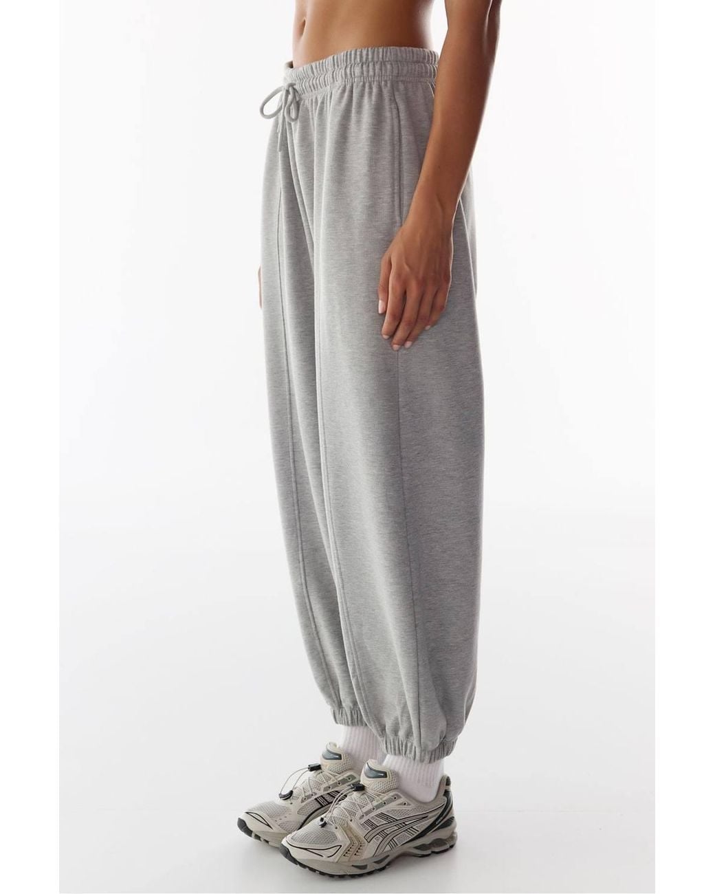Penti Pink Stitch Detail Brushed Balloon Cut Sweatpants