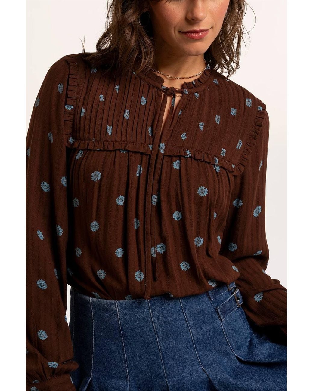 Brakeburn Brown Eliora Blouse