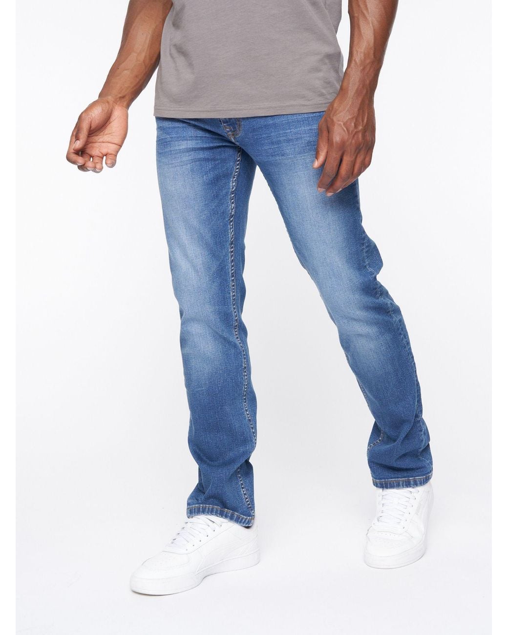 Crosshatch Blue Svelte Premium Slim-Fit Stretch Jeans for men