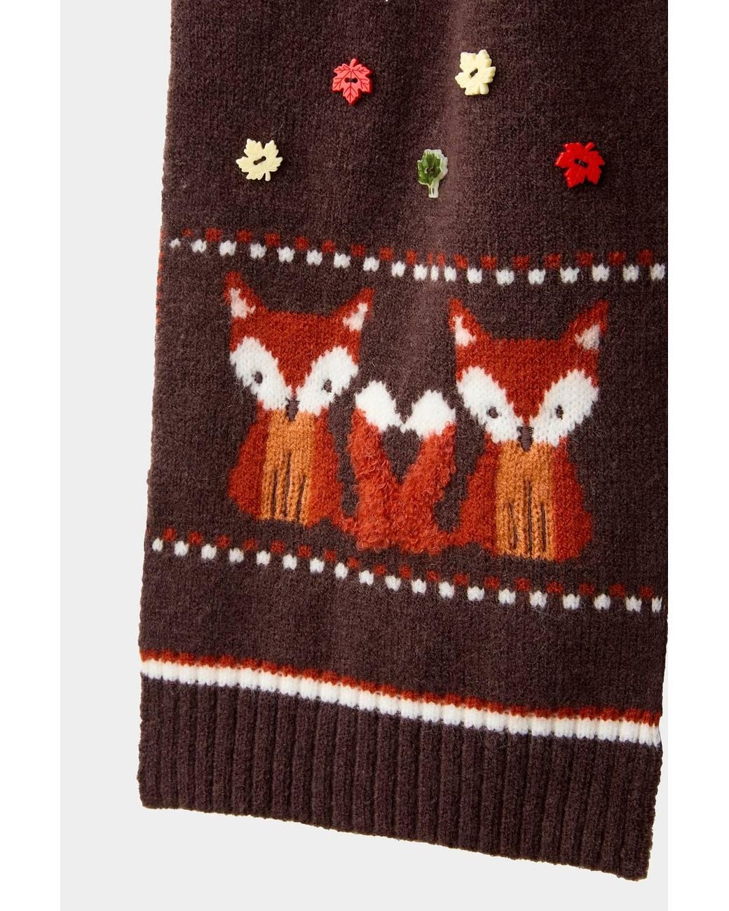 Joe Browns Red Cosy As A Fox Knitted Scarf