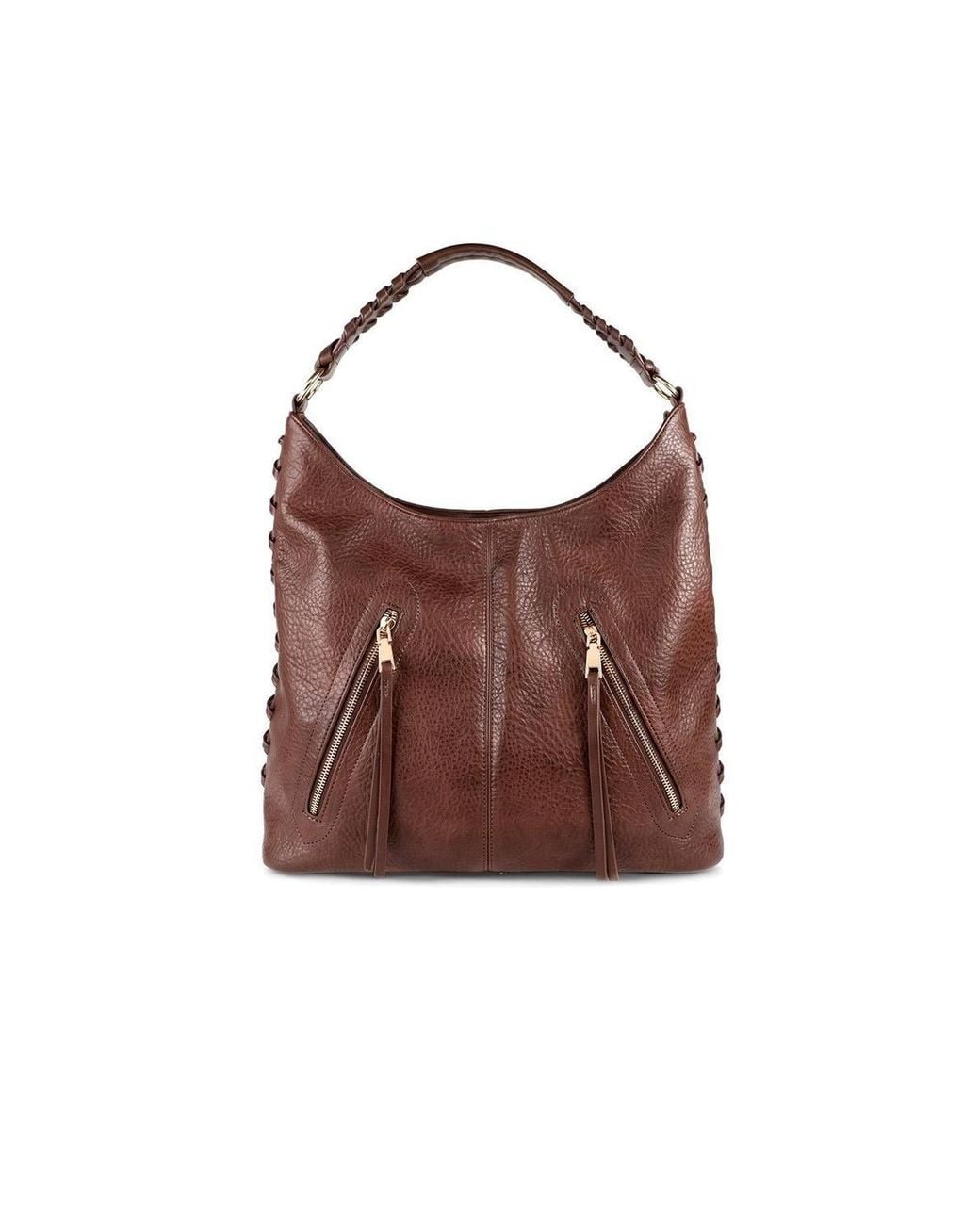 Pavers Brown Zip Design Daily Shoulder Bag