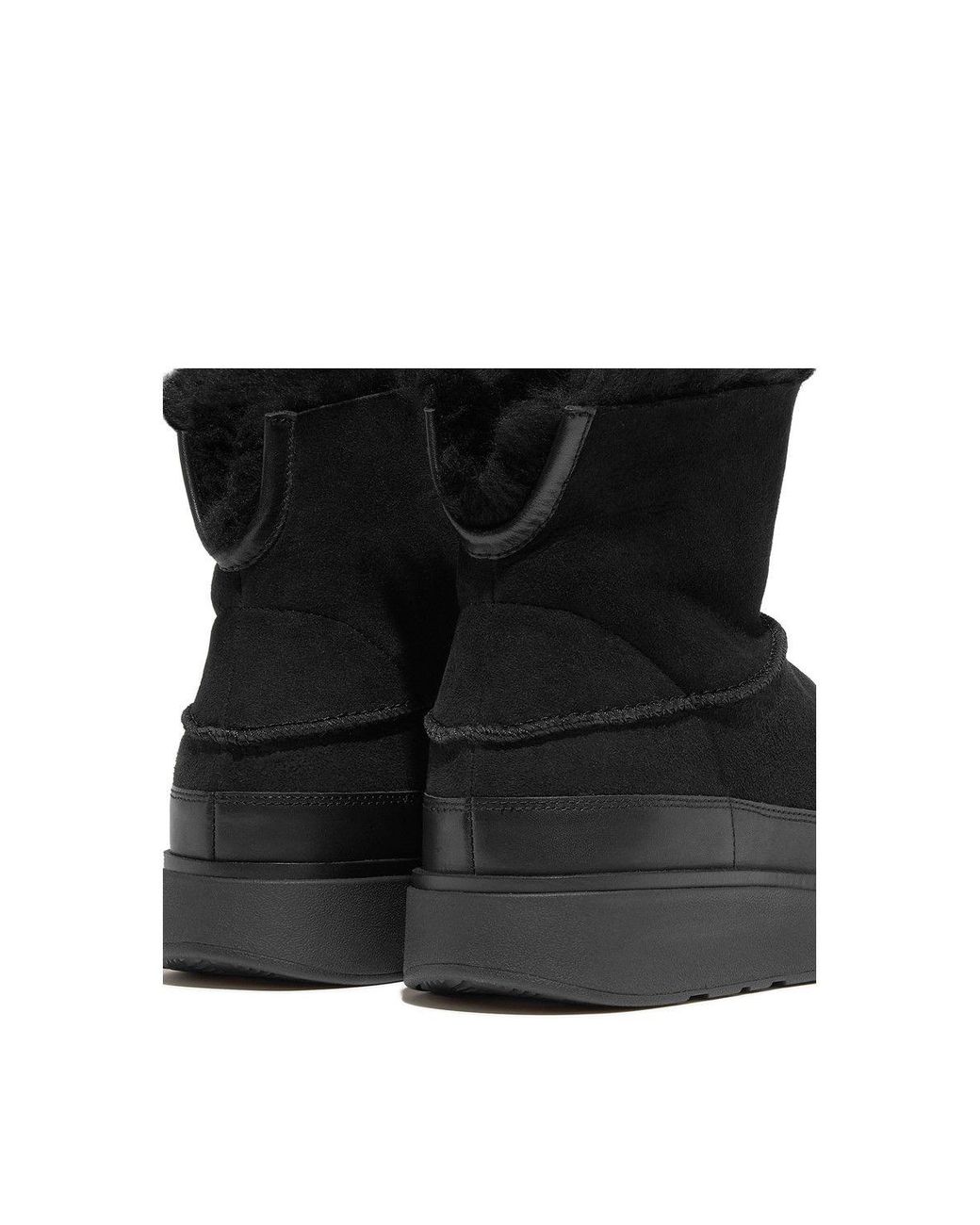 Fitflop Black Gen-Ff Mini Double-Faced Boots